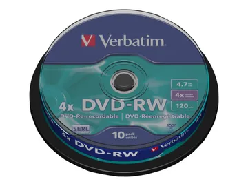 Verbatim DataLifePlus — 4.7 Go 4x, argent mat, spindle