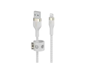 Belkin BOOST CHARGE — USB mâle pour Lightning mâle, blanc, 2 m, réf. CAA010BT2MWH