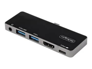 StarTech.com Adaptateur Multiport USB-C — USB-C vers 4K 60Hz HDMI 2.0, Hub USB 3.0 3 Ports
