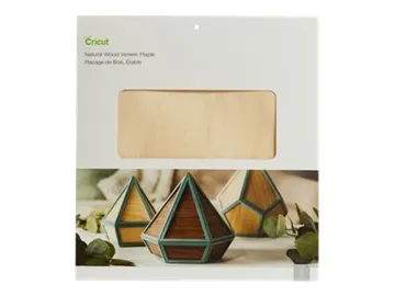 Cricut Natural Wood Veneer — 305 x 305 mm, 2 feuilles, érable