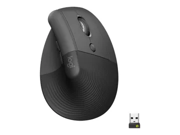Logitech Lift Vertical Ergonomic Mouse — 6 boutons, sans fil, Bluetooth