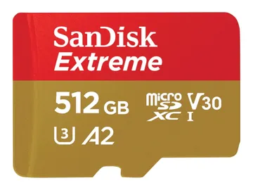 SanDisk Extreme — microSDXC UHS-I, 512 Go