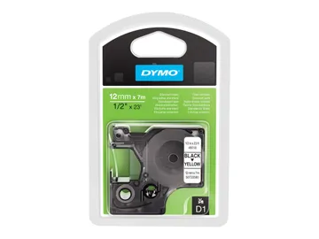Dymo D1 Auto-adhésif — pour LabelMANAGER 100, Wireless PnP; LabelPOINT 250, noir sur jaune