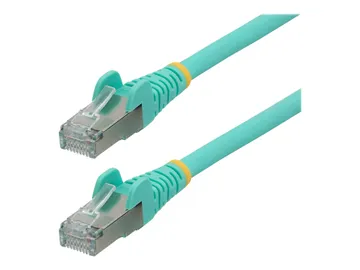 StarTech.com Câble Ethernet CAT6a 7,5m — 10 GbE 100W PoE S/FTP, RJ-45 (M) pour RJ-45 (M), 7.5 m, turquoise
