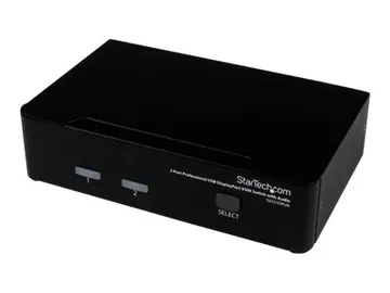 StarTech.com Commutateur KVM 2 Ports DisplayPort — 2560x1600, 2 x KVM / audio, 1 utilisateur local
