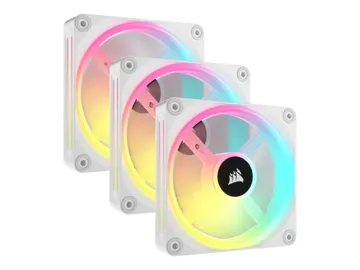 Corsair iCUE LINK QX120 RGB — 120 mm, blanc (pack de 3), avec capteur de température