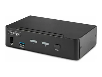 StarTech.com Switch KVM DisplayPort 2 Ports — 2 x KVM / audio / USB, 1 utilisateur local, réf. D86A2-2-PORT-8K-KVM