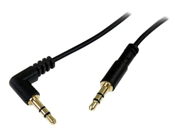 StarTech.com Câble audio stéréo Slim 3,5 mm à angle droit de 30 cm — pour P/N: SV231DVGAU2A, SV431DVGAU2A