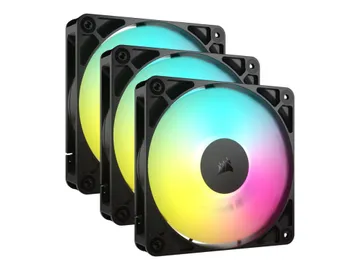 Corsair RS120 ARGB Triple Pack — 120 mm, noir (pack de 3), Ventilateur châssis