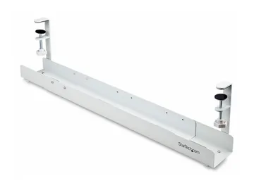 StarTech.com Under Desk Cable Management Tray — Clamp-on Installation, Plateau de gestion de câbles, montable , blanc