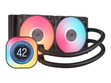 Corsair iCUE Link TITAN 240 RX LCD — Taille de radiateur : 240 mm, (pour : LGA1851, LGA1700, noir