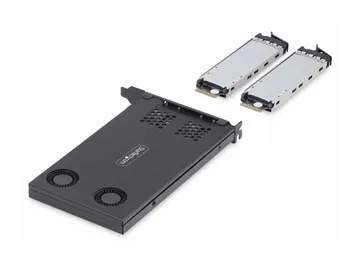 StarTech.com Dual-Bay M.2 NVMe SSD Removable Mobile Rack for PCIe x8 Slo