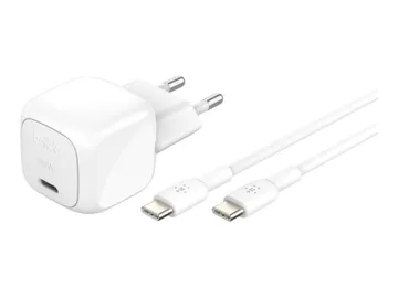 Belkin BOOST CHARGE — 30 Watt, Power Delivery 3.1 (USB-C), sur le câble : USB-C
