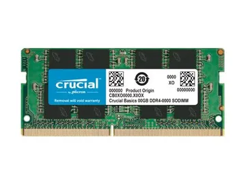 Crucial Basics DDR4 — SO DIMM 260 broches, 3200 MHz / PC4-25600, CL22, 8 Go