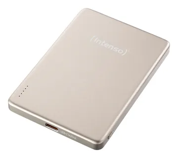 Intenso Batterie externe magnétique MW5000 5000 mAh – Compatible MagSafe — 5,91 V, Charge sans fil 15W, USB-C , réf. 7344021
