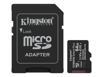 Kingston Canvas Select Plus — microSDXC UHS-I, 64 Go