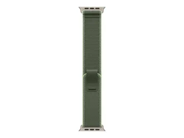 Apple Boucle pour montre intelligente — 49 mm, pour Watch Hermès Series 12, SE 3, finition titane naturel, taille P/M, vert/néon