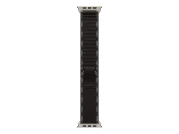 Apple Boucle pour montre intelligente — 49 mm, pour Watch Hermès Series 12, SE 3, finition titane naturel, taille P/M, noir/charbon