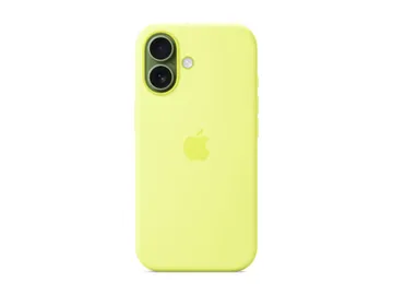Apple Coque de protection pour téléphone portable — pour iPhone 17, compatibilité avec MagSafe, silicone, jaune fluo