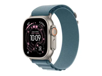 Apple Watch Ultra 3 — Wi-Fi 4, Bluetooth, titanium naturel, textile, taille du bracelet : S