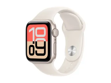 Apple Watch SE 3 (GPS) — Wi-Fi 4, Bluetooth, 40 mm, aluminium droit, fluoroélastomère