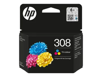 HP 308 Jaune, cyan, magenta — pour ENVY 6110e, 6120e, 6122e, blister, réf. 7FP20UE#30A