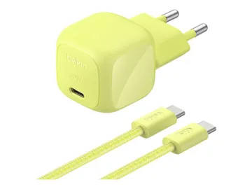 Belkin BOOST CHARGE — 30 watt, Fast Charge (USB-C), sur le câble : USB-C, vert