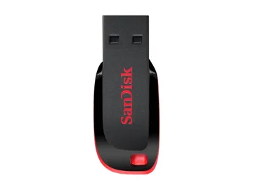 SanDisk Cruzer Blade — USB 2.0, noir, rouge