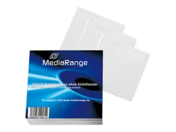 MEDIARANGE Pochette CD/DVD — blanc (pack de 100)