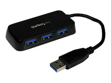 StarTech.com Startech Hub USB 3.0 à 4 ports avec câble intégré — Mini hub USB3, 4 x SuperSpeed USB 3.0