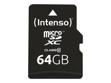 Intenso Carte mémoire flash (adaptateur microSDXC vers SD inclus(e)) — Class 10, microSDXC, 64 Go