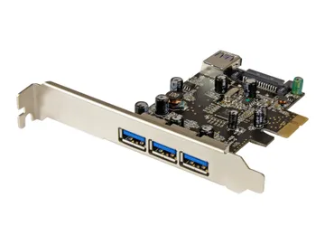 StarTech.com Carte contrôleur PCI Express à 4 ports USB 3.0 — 3 externes 1 interne, Adaptateur USB