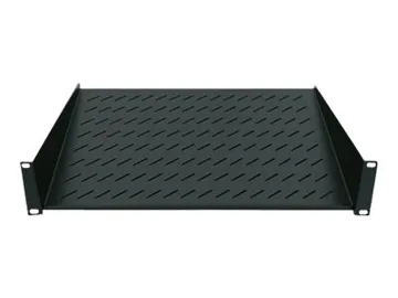 IC Intracom Intellinet 19" Cantilever Shelf — RAL 9005, 2-Point Front Mount, 150mm Depth