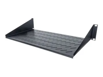 Intellinet 19" Cantilever Shelf — RAL 9005, 2-Point Front Mount, 250mm Depth