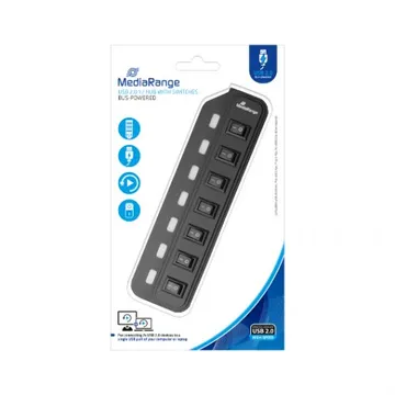 MEDIARANGE USB 2.0 Hub 7 x MRCS504