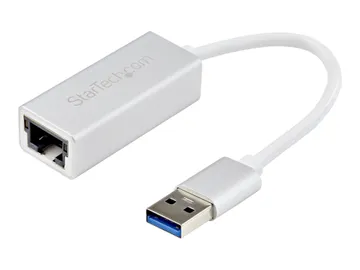 StarTech.com Adaptateur réseau USB 3.0 vers Gigabit Ethernet — Convertisseur USB vers RJ45, Argent (USB31000SA