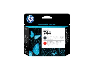 HP 744 Noir, rouge chromatique