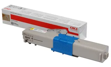 OKI Jaune — pour OKI MC563dn, MC563dnw; C542dn, cartouche de toner, réf. 46490401