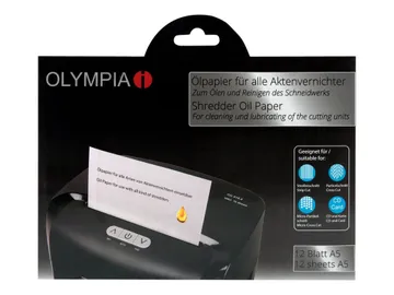 Olympia Feuilles lubrifiantes pour déchiqueteuse (pack de 12)