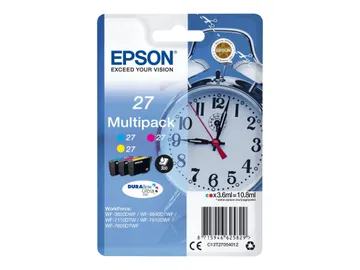Epson 27 Multi-Pack — 10.8 ml, pour WorkForce WF-3620, WF-3640, lot de 3, réf. C13T27054012