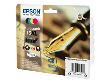 Epson 16XL Multipack — pour WorkForce WF-2010, 2510, 2520, lot de 4, blister