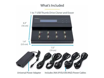 StarTech.com StarTech Duplicateur et effaceur autonome de clés USB 1:7