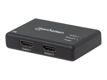 Manhattan HDMI Splitter 2-Port — 2 x HDMI, 4K@30Hz, AC Powered (cable 0.9m)