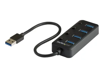 StarTech.com Hub USB 3.0 à 4 ports avec interrupteurs marche/arrêt pour