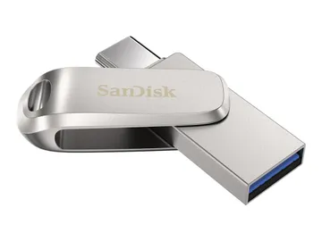 SanDisk Ultra Dual Drive Luxe — Clé USB, USB 3.1 Gen 1 / USB-C, argent