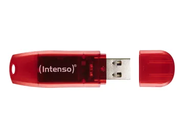 Intenso Rainbow Line — USB 2.0, rouge transparent