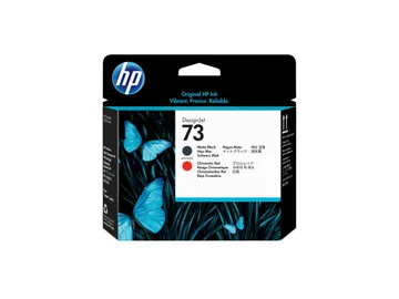 HP 73 Noir mat, rouge chromatique