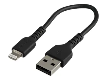 StarTech.com 15cm(6 in) Durable Black USB-A to Lightning Cable