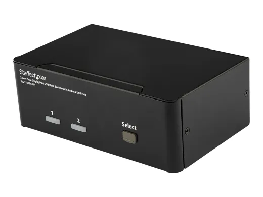 StarTech.com Commutateur KVM 2 ports DisplayPort — 2560 x 1600, 2 x KVM / audio, 1 utilisateur local