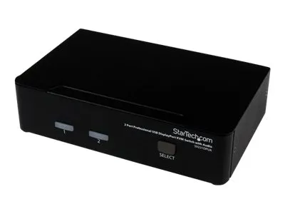 StarTech.com Commutateur KVM 2 Ports DisplayPort — 2560x1600, 2 x KVM / audio, 1 utilisateur local